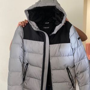 Size Medium DKNY reflective jacket!